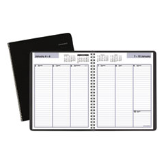 AT-A-GLANCE® DayMinder Weekly Planner, Vertical-Column Format, 8.75 x 7, Black Cover, 12-Month (Jan to Dec): 2024