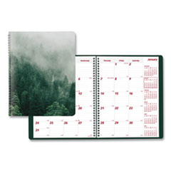 Brownline® Mountains 14-Month Planner, Mountains Photography, 11 x 8.5, Green/Black/Gray Cover, 14-Month (Dec to Jan): 2021 to 2023