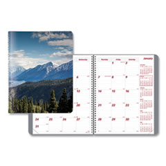 Brownline® Mountains 14-Month Planner, Mountains Photography, 11 x 8.5, Blue/Green Cover, 14-Month (Dec to Jan): 2022 to 2024