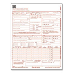Adams® CMS Health Insurance Claim Form, Two-Part Carbonless, 8.5 x 11, 100 Forms Total