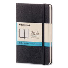Moleskine® Classic Collection Hard Cover Notebook, 1-Subject, Dotted Rule, Black Cover, 5.5 x 3.5 Sheets