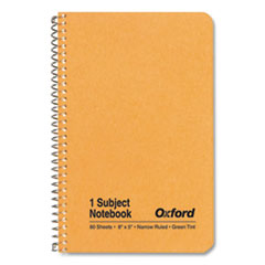 Oxford™ One-Subject Notebook, Narrow Rule, Natural Kraft Cover, (80) 8 x 5 Sheets