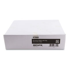 SICURIX® SICURIX Badge Holder, Horizontal, 2.5 x 3.5, Clear, 50/Box