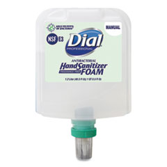 Dial® Professional Antibacterial Foaming Hand Sanitizer Refill for Dial 1700 Dispenser, 1.2 L Refill, Fragrance-Free, 3/Carton