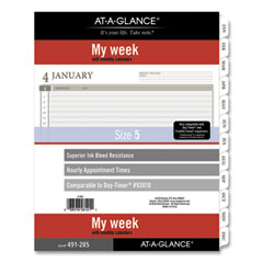 AT-A-GLANCE® 2-Page-Per-Week Planner Refills, 11 x 8.5, White Sheets, 12-Month (Jan to Dec): 2022