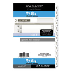 AT-A-GLANCE® 1-Page-Per-Day Planner Refills, 8.5 x 5.5, White Sheets, 12-Month (Jan to Dec): 2022