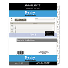 AT-A-GLANCE® 1-Page-Per-Day Planner Refills, 11 x 8.5, White Sheets, 12-Month (Jan to Dec): 2022