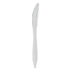 Berkley Square Mediumweight Polypropylene Cutlery, Knife, White, 1,000/Carton