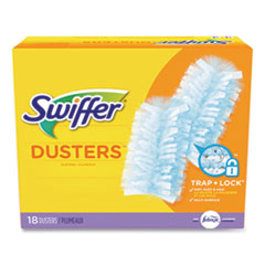 Swiffer® Dusters Refill, Dust Lock Fiber, Lavender Scent, Light Blue, 18/Box
