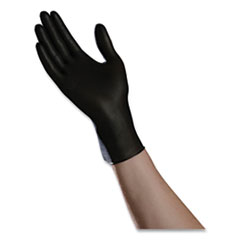 AMBITEX® N200 Series Powder-Free Nitrile Gloves, X-Large, Black, 100/Box