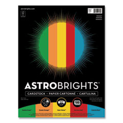 Astrobrights® Color Cardstock -"Primary" Assortment, 65 lb Cover Weight, 8.5 x 11, Assorted Primary Colors, 100/Pack