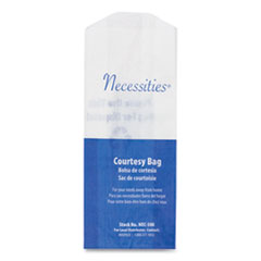 HOSPECO® Feminine Hygiene Convenience Disposal Bag, 3" x 7.75", White, 500/Carton