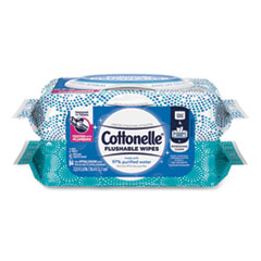 Cottonelle® Fresh Care Flushable Cleansing Cloths, 1-Ply, 3.73 x 5.5, White, 84/Pack