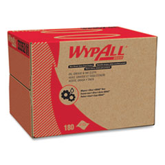 WypAll® Oil, Grease and Ink Cloths, BRAG Box, 12.1 x 16.8, Blue, 180/Box