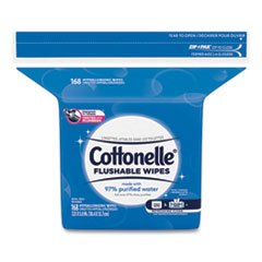 Cottonelle® Fresh Care Flushable Cleansing Cloths, 5 x 7.25, White, 168/Pack, 8 Packs/Carton