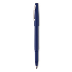 Pentel® Rolling Writer Roller Ball Pen, Stick, Medium 0.8 mm, Blue Ink, Blue Barrel, Dozen