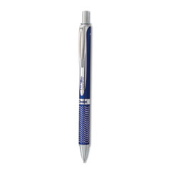 Pentel® EnerGel Alloy RT Gel Pen, Retractable, Medium 0.7 mm, Black Ink, Blue Barrel