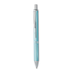 Pentel® EnerGel Alloy RT Gel Pen, Retractable, Medium 0.7 mm, Black Ink, Aquamarine Barrel