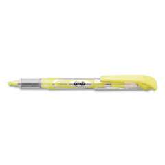 Pentel® 24/7 Highlighters, Bright Yellow Ink, Chisel Tip, Bright Yellow/Silver/Clear Barrel, Dozen