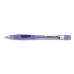 Pentel® Quicker Clicker Mechanical Pencil, 0.7 mm, HB (#2), Black Lead, Transparent Violet Barrel