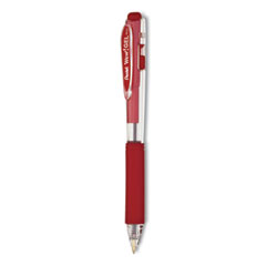 Pentel® WOW! Gel Pen, Retractable, Medium 0.7 mm, Red Ink, Clear/Red Barrel, Dozen