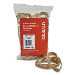 Universal® Rubber Bands, Size 105, 0.06" Gauge, Beige, 1 lb Box, 55/Pack