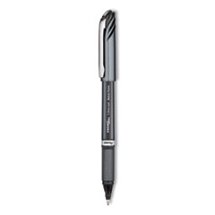 Pentel® EnerGel NV Gel Pen, Stick, Bold 1 mm, Black Ink, Gray/Black Barrel, Dozen