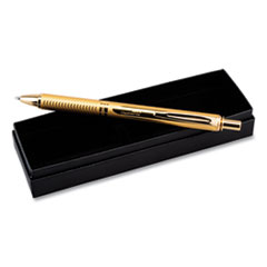 Pentel® EnerGel Alloy Gel Pen, Retractable, Medium 0.7 mm, Black Ink, Gold Barrel