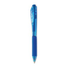 WOW! Ballpoint Pen, Retractable, Medium 1 mm, Blue Ink, Translucent Blue/Blue Barrel, Dozen