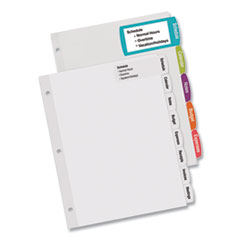 Avery® Big Tab™ Printable Large White Label Tab Dividers
