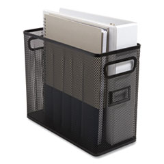 TRU RED™ Wire Mesh Box-Style Vertical Document Organizer, 1 Section, Letter-Size, 5.79 x 12.4 x 10.16, Matte Black