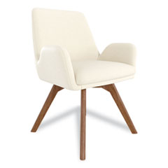 Union & Scale™ MidMod Fabric Guest Chair, 24.8" x 25" x 31.8", Cream Seat, Cream Back