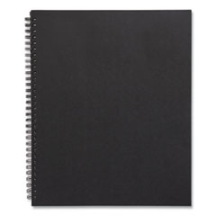 TRU RED™ Wirebound Soft-Cover Notebook, 1 Subject, Narrow Rule, Black Cover, 11 x 8.5, 80 Sheets