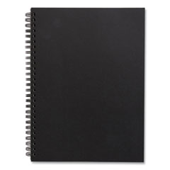 TRU RED™ Wirebound Soft-Cover Notebook, 1-Subject, Narrow Rule, Black Cover, (80) 9.5 x 6.5 Sheets