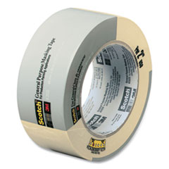 Scotch® Commercial-Grade Masking Tape for Production Painting, 3" Core, 1.88" x 60 yds, Natural