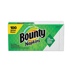 Bounty® Quilted Napkins, 1-Ply, 12.1 x 12, White, 100/Pack