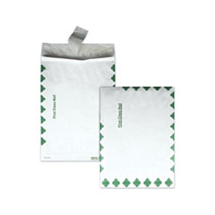 Heavy 18 lb Tyvek Open End Expansion Mailers, First Class, #13 1/2, Square Flap, Redi-Strip Closure, 10 x 13, White, 100/CT