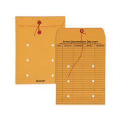 Quality Park™ Brown Kraft String & Button Interoffice Envelope