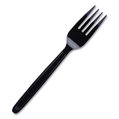 WNA Cutlery for Cutlerease Dispensing System, Fork, 6", Black, 960/Box