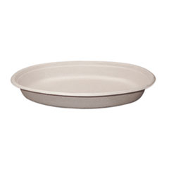 World Centric® Fiber Burrito Bowls, 32 oz, 9.7" Diameter x 1.6"h, Natural, 300/Carton