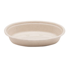 World Centric® Fiber Burrito Bowls, 24 oz, 8" Diameter x 1.6"h, Natural, 400/Carton