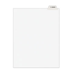 Avery-Style Preprinted Legal Bottom Tab Divider, 26-Tab, Exhibit K, 11 x 8.5, White, 25/PK
