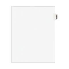 Avery® Avery-Style Preprinted Legal Side Tab Divider, 26-Tab, Exhibit V, 11 x 8.5, White, 25/Pack, (1392)