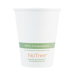 World Centric® NoTree Paper Hot Cups, 8 oz, Natural, 1,000/Carton