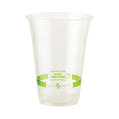World Centric® PLA Clear Cold Cups, 20 oz, Clear, 1,000/Carton