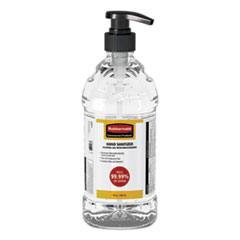 Rubbermaid® Commercial Table Top Gel Hand Sanitizer, 64 oz Pump Bottle, Unscented, 4/Carton