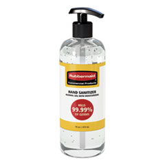 Rubbermaid® Commercial Table Top Gel Hand Sanitizer, 16 oz Pump Bottle, Unscented, 10/Carton