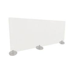 Ghent Desktop Free Standing Acrylic Protection Screen, 59 x 5 x 24, Frost