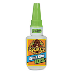 Gorilla® Super Glue Gel, 0.53 oz, Dries Clear, 4/Carton
