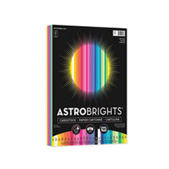 Astrobrights® Color Cardstock, 65 lb Cover Weight, 8.5 x 11, Assorted Colors, 100/Pack